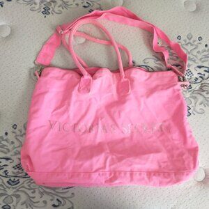 Victoria's Secret Hot Pink Tote Bag Weekender Travel